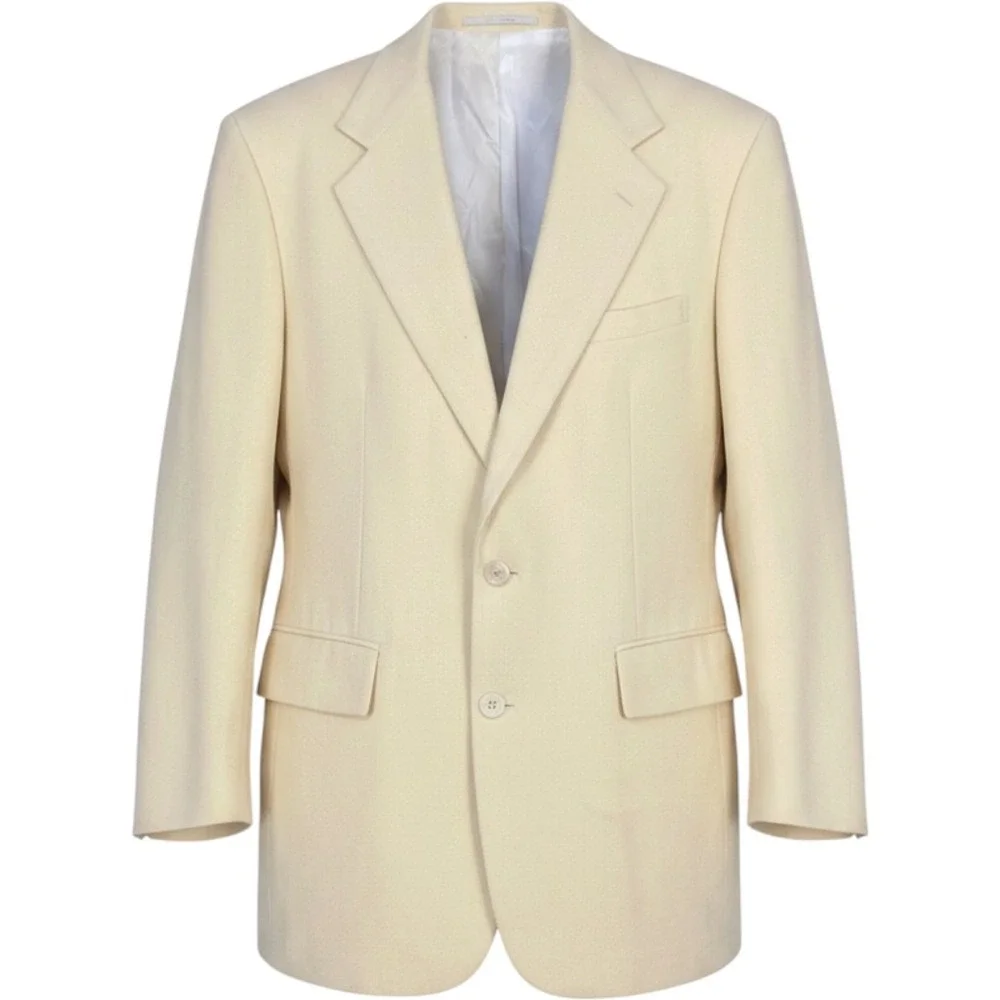 VTG Polo Ralph Lauren Sport Coat 39R Hopsack Cream Cashmere Blend USA NEW